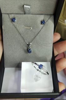 Brazilian Blue Sapphire Set Natural Earth mined Gemstone