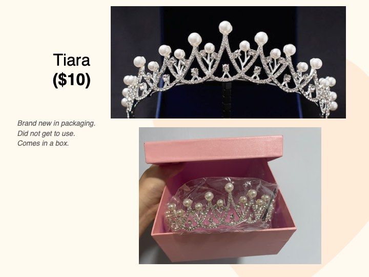 Bridal tiara for wedding hairstyle, Women's Fashion, Watches