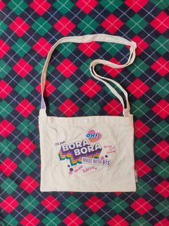 BTS Official Merchandise X Baskin Robbins Tote Bag Canvas Original Made In Korea
