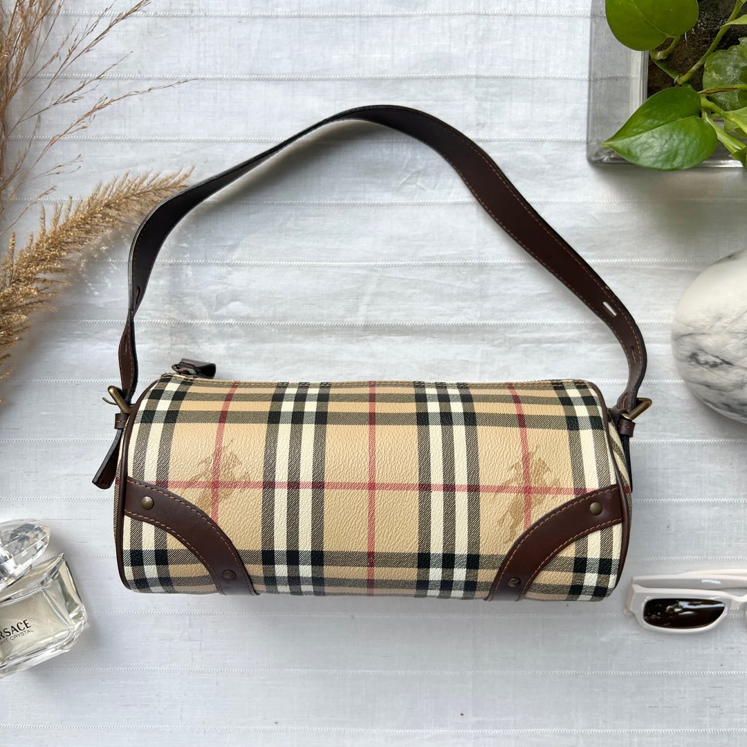 Burberry Nova Check Barrel Shoulder Bag in PVC Leather, Luxury, Bags ...