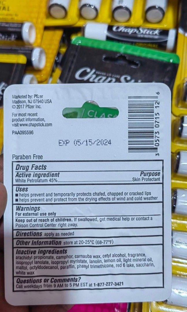 BUY1 TAKE1 CHAPSTICK LIP BALM (Category: Oral Care) located in Paranaque City. Submitted by JPNPH (Listing ID 1216391966, Image 3). Description: Chapstick Lip Balm P89 Buy1 Take 1 asstd exp: 2024 Available scent/flavor: • Natural • Strawberry • Spearmint.