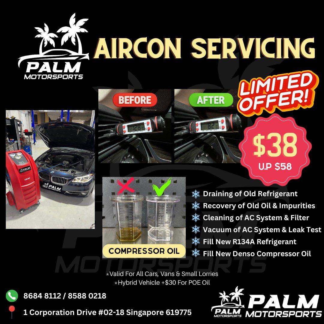 Car Aircon Flushing / Car Aircon Servicing / Gas Topup , Car