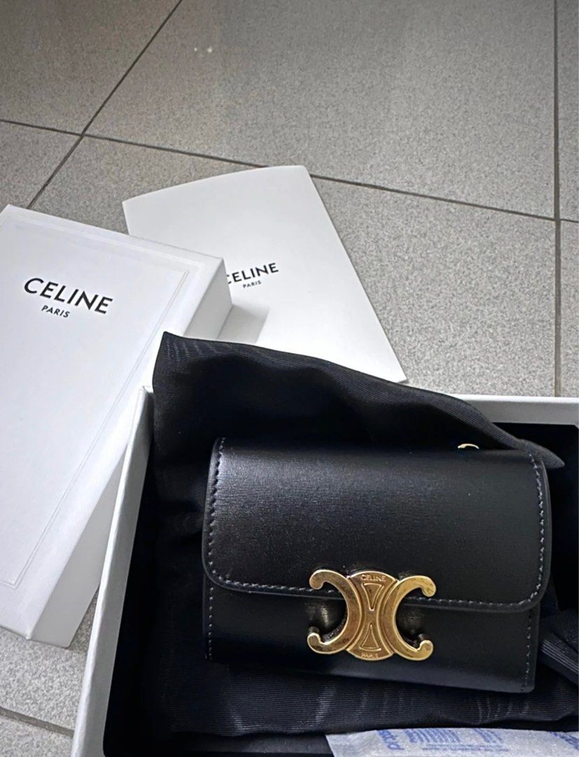 CELINE FLAP CARD HOLDER, Luxury, Bags & Wallets on Carousell