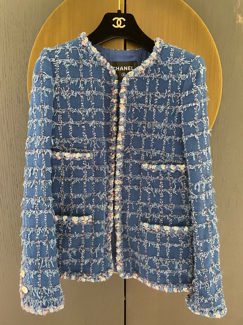 Chanel Blue Jacket Coat