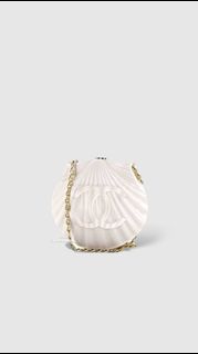Chanel Shell Clutch Bag with Chain