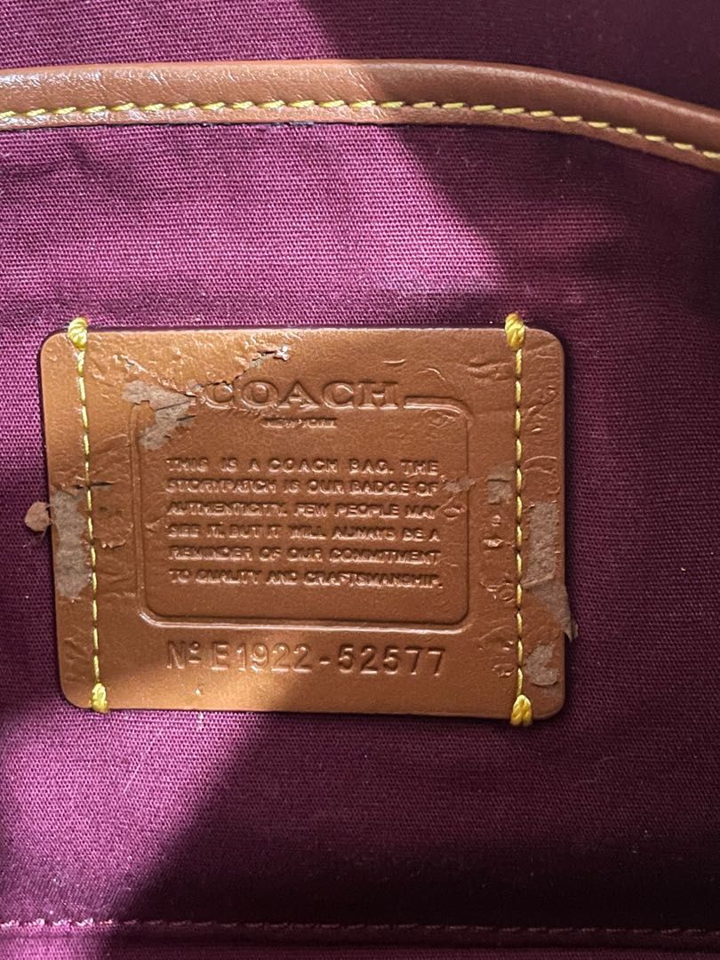 Coach Signature Tan Rust Sutton Crossbody Bag, Barang Mewah, Tas