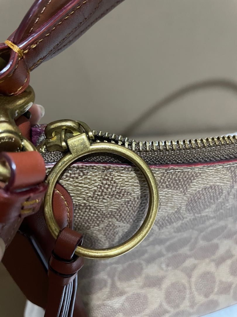 Coach Signature Tan Rust Sutton Crossbody Bag, Barang Mewah, Tas