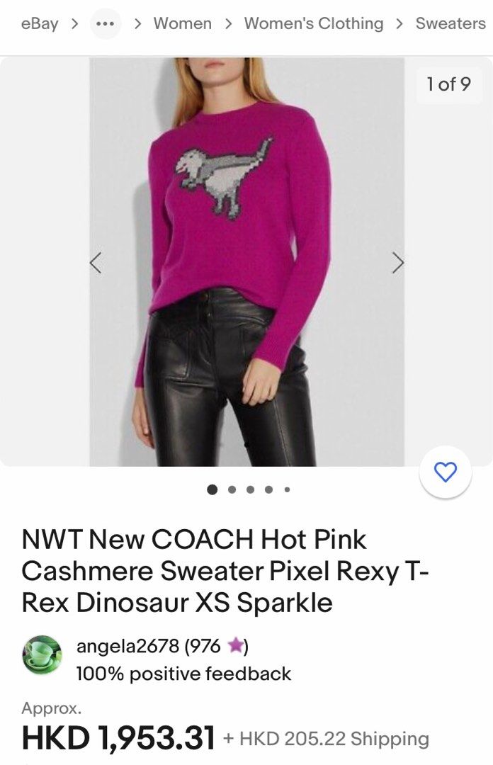 Coach cashmere sweater clearance