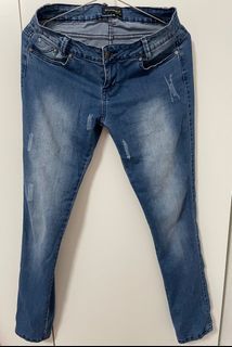 Used Denim long Jeans / blue long jeans