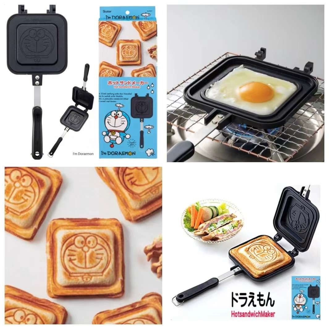 DORAEMON Hot Sandwich Making Pan 1pc (Category: Cookware & Accessories) located in Malabon City. Submitted by onestopshop999 (Listing ID 1216400594, Image 2). Description: DORAEMON Hot Sandwich Making Pan. The hot sandwich maker is compatible for gas stove and electric stove can be used to grill sandwiches, eggs, toast, etc. can be used both outdoors in open fire and at home. High-quality Materials: The main body is made of aluminum alloy with ex