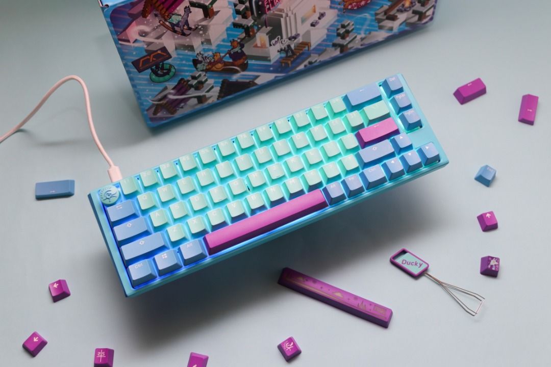 Ducky x MK One 3 SF Frozen Llama 65 Hotswap RGB Limited Edition Mechanical Keyboard, Computers