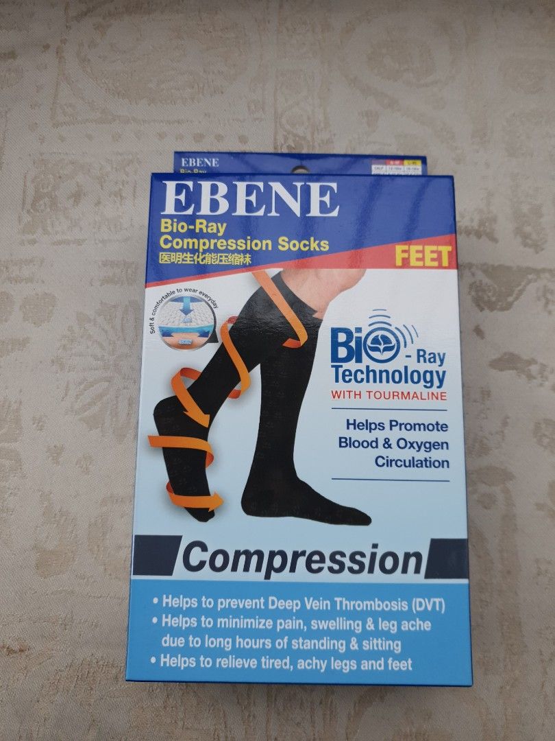 Ebene BioRay Compression Socks, Health & Nutrition, Braces, Support