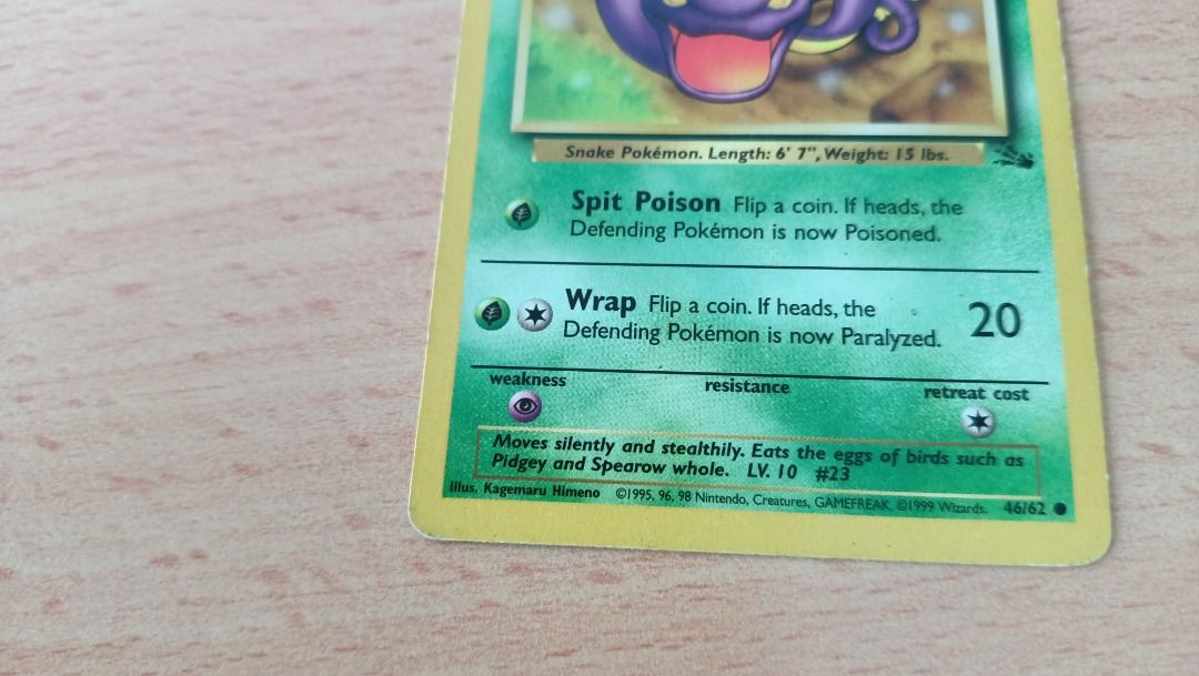 Ekans First Version Pokemon TCG, Hobbies & Toys, Toys & Games on Carousell
