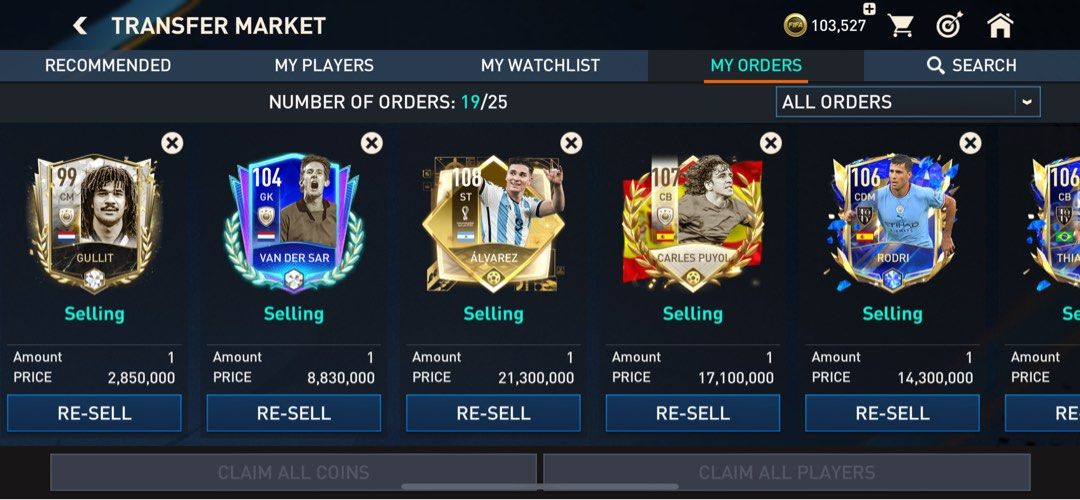 FIFA MOBILE 22 ACCOUNT (124/100) 749M IN ACCOUNT, Video Gaming, Gaming  Accessories, Game Gift Cards & Accounts on Carousell