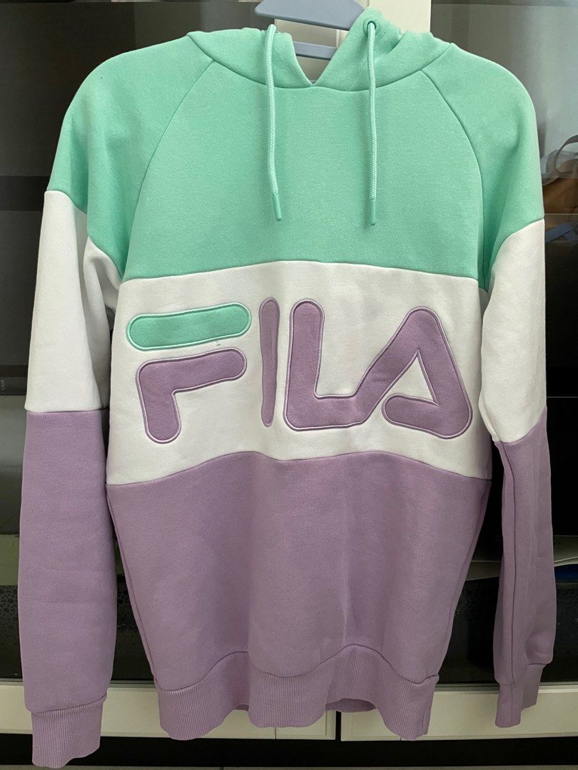 KEMASRAYA Fila Colour Block Boyfriend Overhead Hoodie