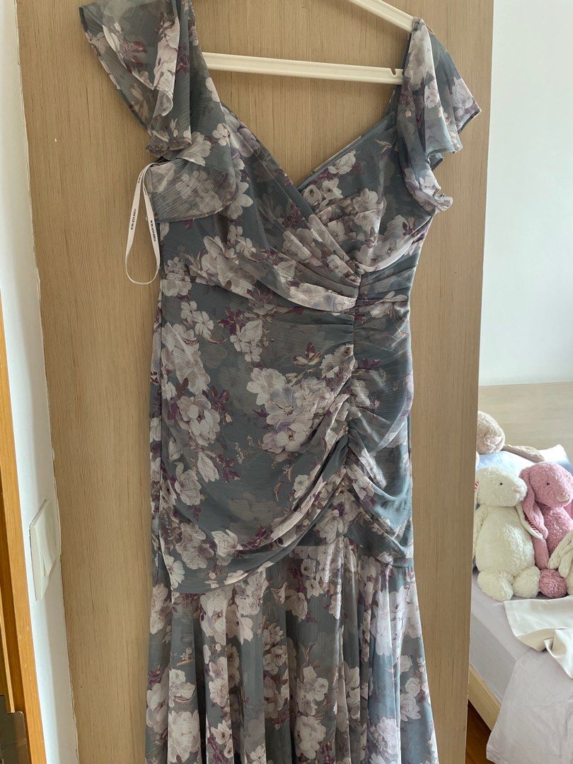 Forever New floral ruched wrap midi dress