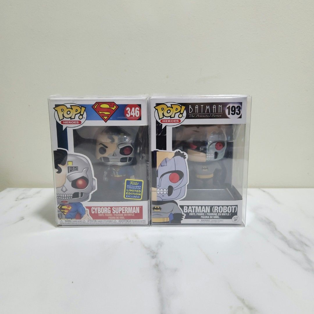 Funko pop 346 Cyborg Superman 193 Batman robot Hobbies Toys
