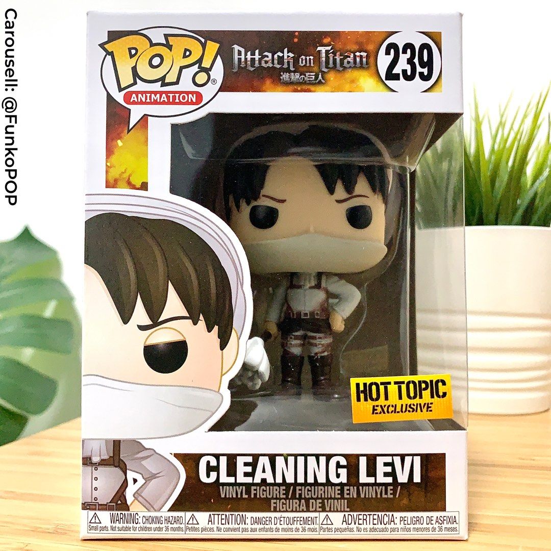 Funko Pop Cleaning Levi Hottopic Attack on Titan