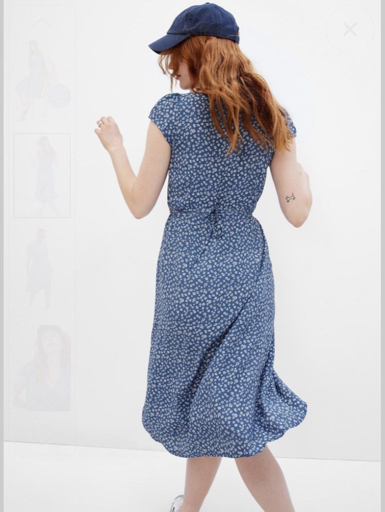Gap midi clearance wrap dress