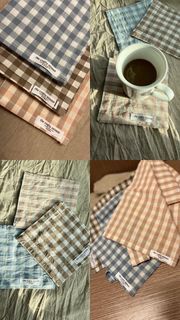 Gingham Coaster, Tea Towel and Placemat