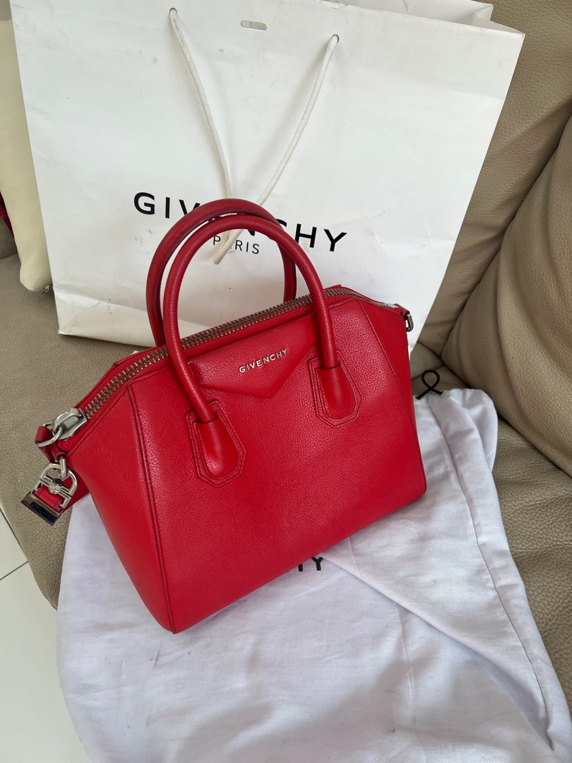 Givenchy Antigona Small RED, Luxury, Bags & Wallets on Carousell