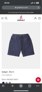 新款正品Gramicci organic cotton gadget shorts 有機棉男裝攀山/工裝短衭，US-L / ASIA-XL (col: Double Navy 極深藍）62939560982273110