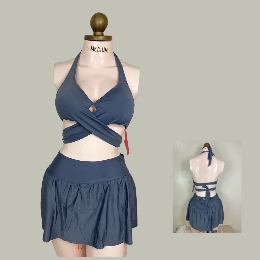 2 piece swimsuit with skirt bottom hot sale