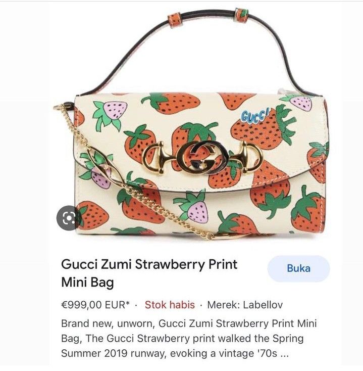 Gucci discount zumi strawberry
