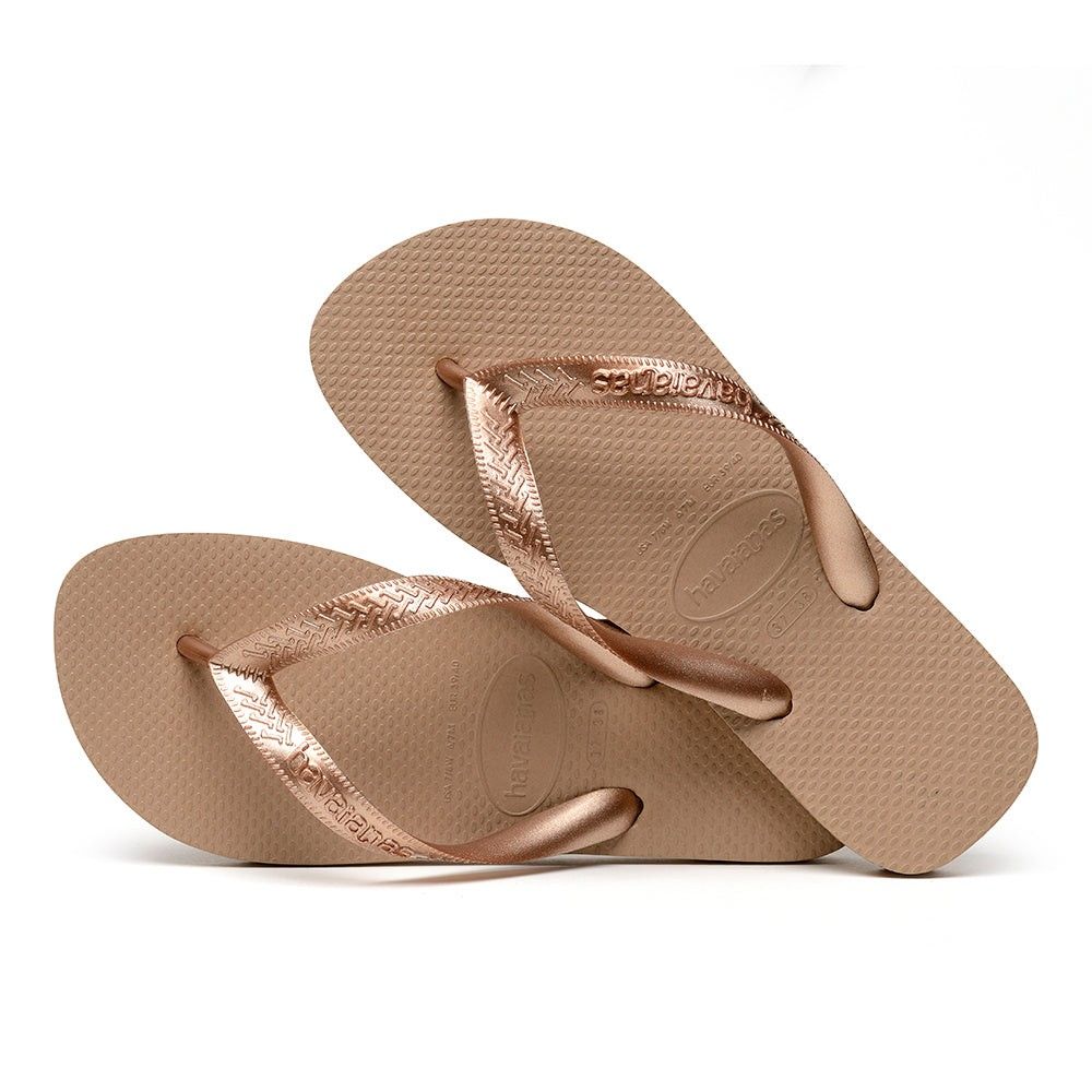 Cheap rose on sale gold flip flops