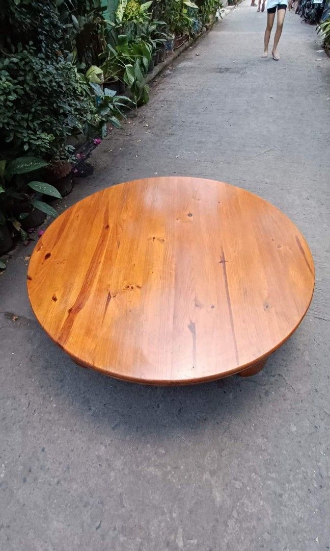 Heavy Natural Solid Wood Center Table on Carousell