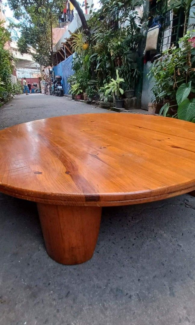 Heavy Natural Solid Wood Center Table on Carousell