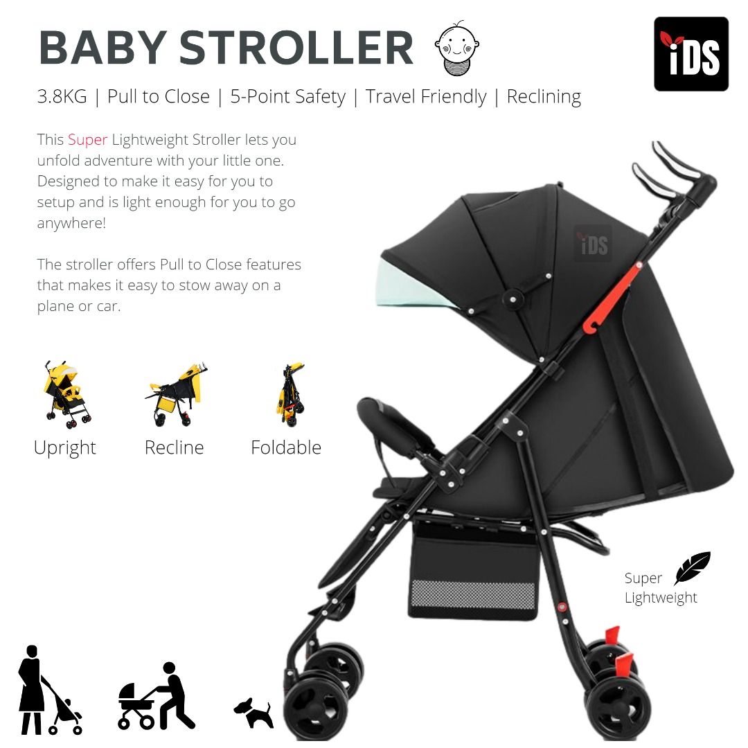 Fold up pram for plane clearance