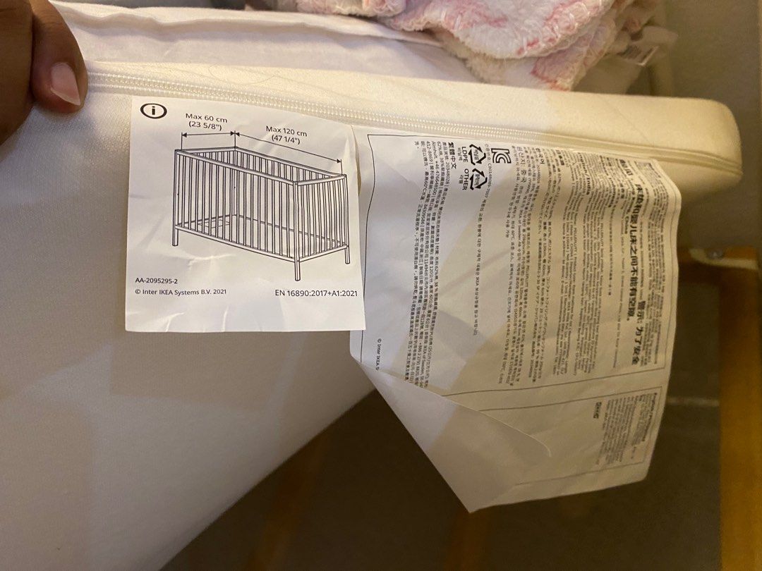 IKEA HENSVIK BABY COT + IKEA MATTRESS, Babies & Kids, Baby Nursery