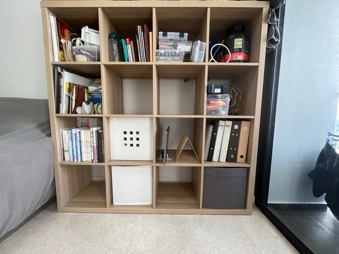 IKEA Kallax Shelving Unit 4*4 can dismantle, Furniture & Home Living