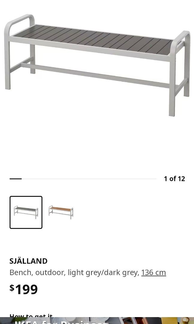 Ikea Outdoor Bench, Furniture & Home Living, Furniture, Chairs on Carousell