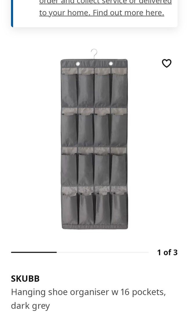 IKEA Shoe Organizer SKUBB Furniture Home Living Furniture Shelves Cabinets Racks on Carousell
