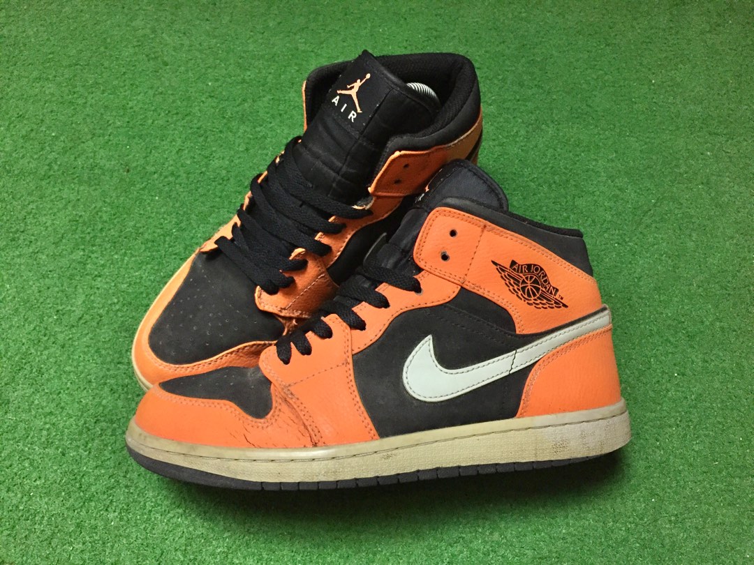 Jordan 1 Mid Black Cone Men s Fashion Footwear Sneakers on