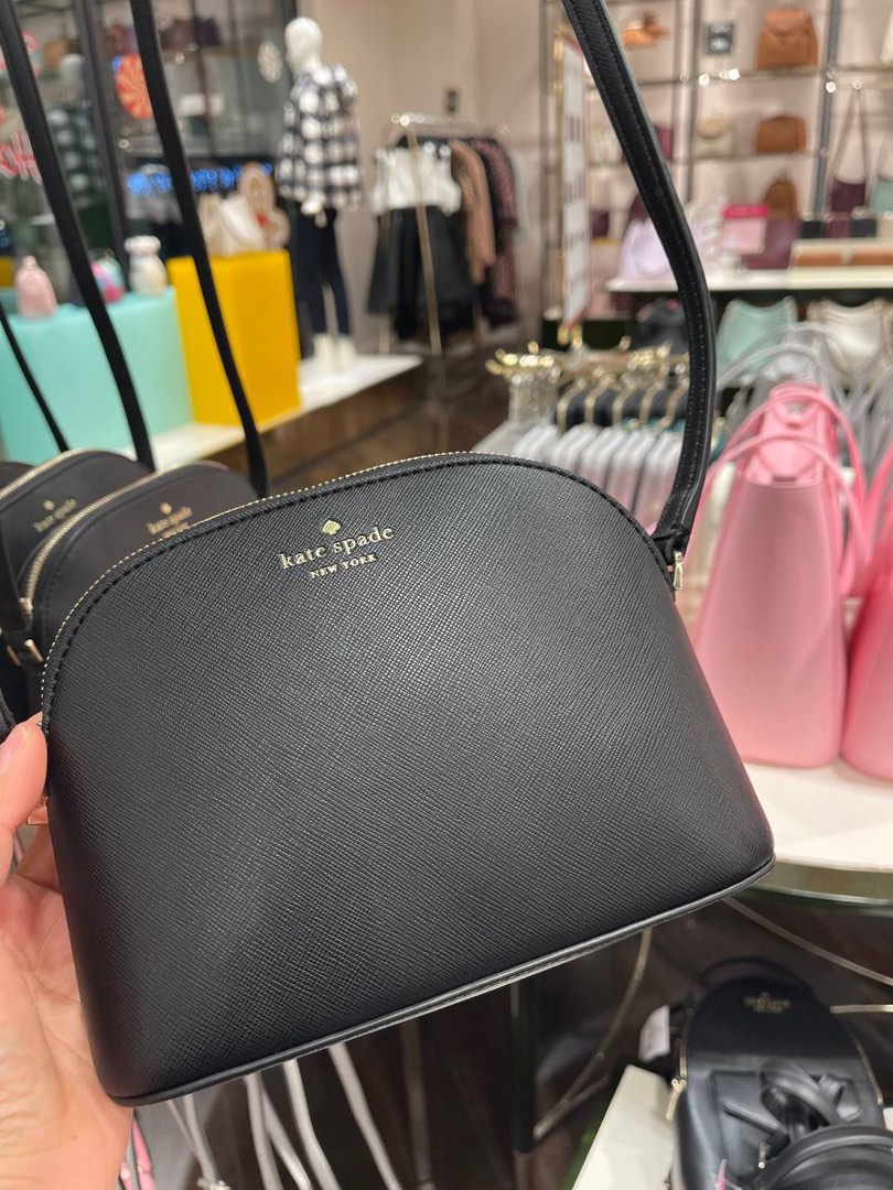 Kate Spade Schyuler Small Dome Crossbody in Black, Luxury, Bags & Wallets  on Carousell