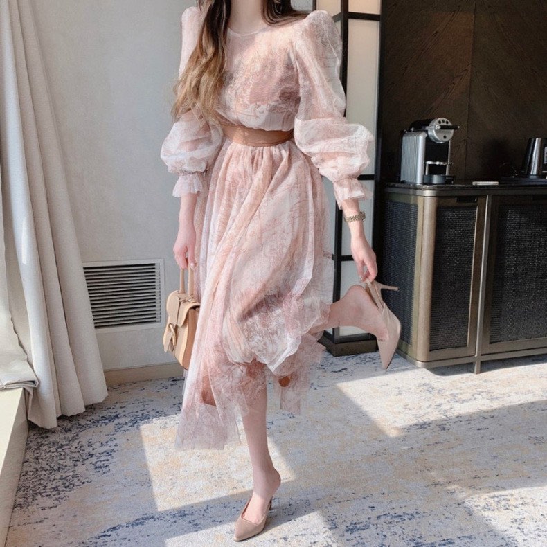 Korean mesh shop dress