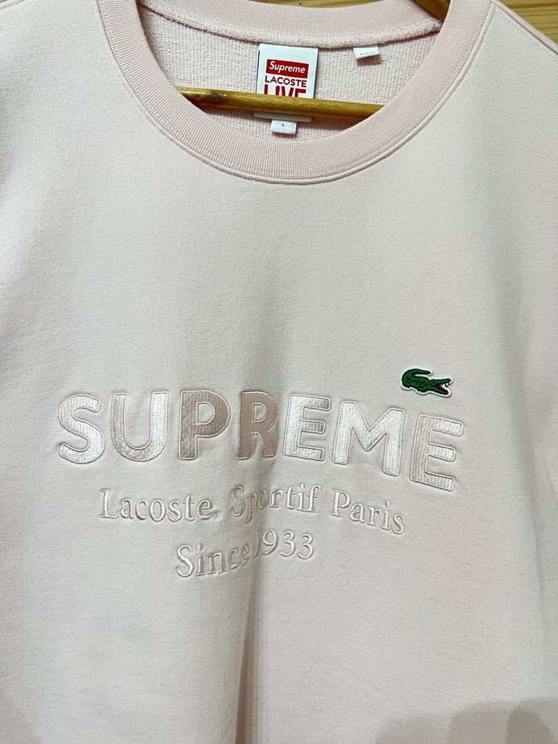 Supreme lacoste crewneck white clearance