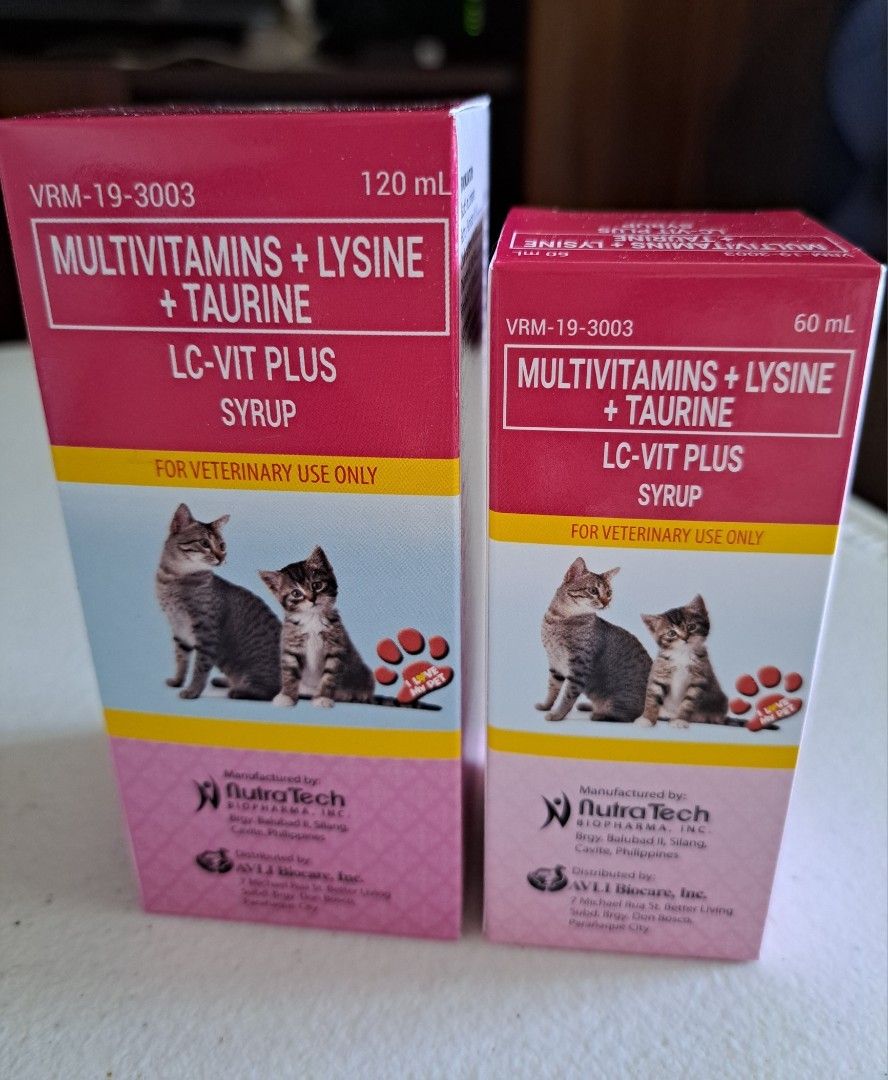 LC VIT PLUS multi vitamins for cats 120ml ( with freebee), Pet Supplies