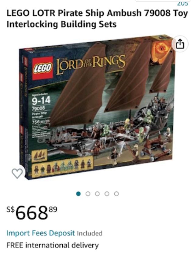 Lego Pirate Ship Ambush - Lord of the Rings, Hobbies & Toys, Toys & Games  on Carousell