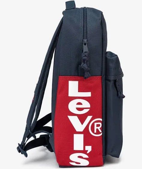 LEVI'S L Standard Issue Red Table Side Logo Backpack Blue, Men's