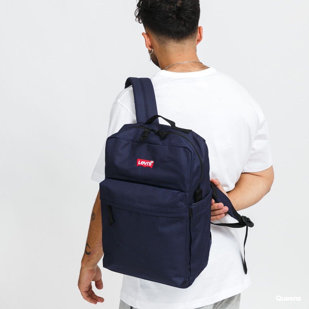LEVI’S L Standard Issue Red Table Side Logo Backpack Blue