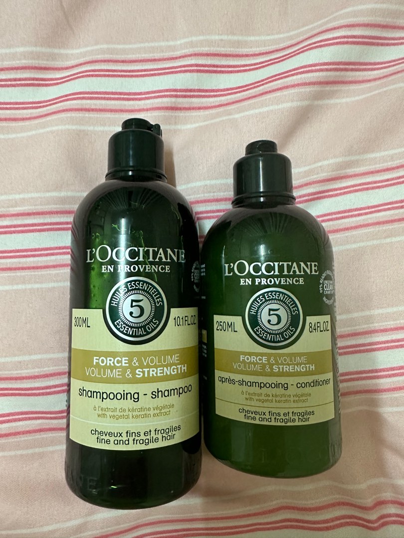 Loccitane shampoo & conditioner, Beauty & Personal Care, Hair on Carousell