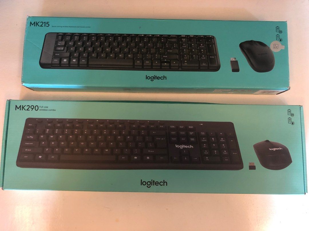 Logitech wireless keyboard & mouse (Category: Computer Keyboard) located in Quezon City. Submitted by decluttering_joe (Listing ID 1216325123, Image 2). Description: Package. 2 sets. Rarely used. Like brand new.