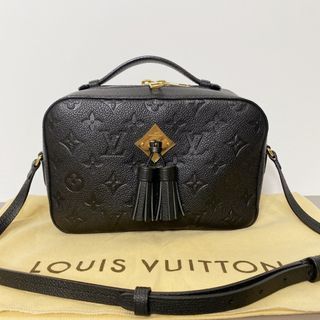 LOUIS VUITTON Saintonge Crossbody Bag in Black Monogram Empreinte Leather – GHW
