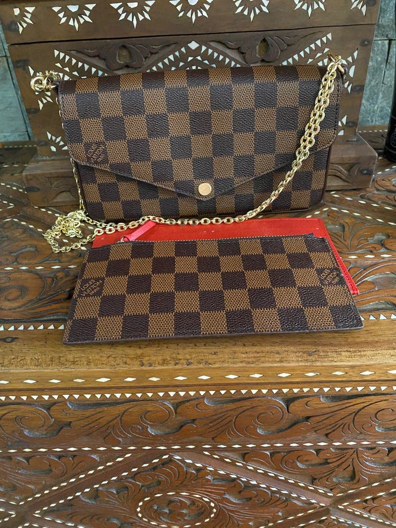 LV Felice pochette on Chain (Category: Luxury Bags & Wallets) located in Davao. Submitted by john_canque (Listing ID 1216282937, Image 1). Description: Not used. Bought from Greenhills Rfs.impulsive buying.