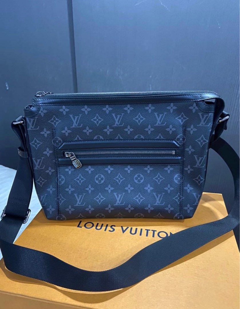 Louis Vuitton M44223 Odyssey Messenger PM Bag in Monogram Eclipse Canvas  Replica sale online ,buy fake bag
