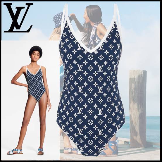 One-piece swimsuit Louis Vuitton Black size M International in Lycra -  34266336